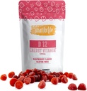 B12 Gummy Βιταμίνες - 1500 mcg Βιταμίνη B12 Gummies για ενήλικες και παιδιά - Βοηθά με την ενέργεια, το μεταβολισμό, το νευρικό σύστημα των οστών Υποστήριξη - άρωμα σμέουρων - 60 Count - 60 Day Supply