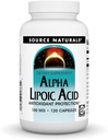 Source Naturals Alpha Lipoic Acid 100 mg Υποστηρίζει τον υγιή μεταβολισμό ζάχαρης, ηπατική λειτουργία & παραγωγή ενέργειας - 120 κάψουλες