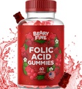 Folic Acid Gummies 400mcg - Essential Προγεννητική & Εγκυμοσύνη Gummy για τις γυναίκες, Moms & Baby to Be - 60 Βατόμουρο Γεύση Folate Gummy Βιταμίνες - Made in The USA