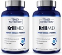1MD Διατροφή KrillMD - Ανταρκτικής Omega 3 Omega Oil συμπλήρωμα με Ασταξανθίνη, EPA, DHA 