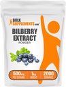 BulkSupplements.com Bilberry Extract Powder - Bilberry Extract Supplement, Herbal Supplement - Vegan & Glulten Free, 500mg per Serving, 1kg (2,2 lbs) (πακέτο των 1)
