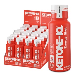 Ketone-IQ No Caffeine Exogenous Ketones Energy Shots - 24 Pack Caffeine Free Energy Drinks with 10g Ketones - Χωρίς ζάχαρη, χωρίς αλάτι, και όλα τα φυσικά (Πρωτότυπο)