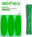 MIXHERS Hergreens - Greens & Veggie Powder - Made from Whole Foods - with Digestive Enzymes & Kale - Διατροφή Σχεδιασμένο για γυναίκες - Υποστήριξη καρδιά & συκώτι - 15 πακέτα ποτών - Μήλα & Ρόδι