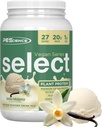 PEScience Select Vegan Protein Powder, Plant Based Protein Powder, Amazing Taste, Smooth Texture, Pea and Brown Rice Blend, Dairy Free, Lactose Free, Gluten Free - Vanilla Indulgence, 27 Servings