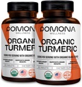 Pomona Wellness Organic Turmeric Supplement 2100 mg, USDA Organic, Non-GMO, Vegan, Turmeric Curcumin με Μαύρο Πιπέρι για Απορρόφηση, για Κοινή Υποστήριξη και Ανοσία, 240 Tablets (2 Pack)