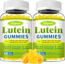 Lutein και Zeaxanthin Συμπληρώματα Gummies με Aspaxanthin & Bilberry Extract - Βιταμίνες ματιών με Omega-3, Βιταμίνες A, C, E, D3 & Ψευδάργυρο για την Υγεία Οράματος - Χωρίς ζάχαρη, Mango Γεύση, 120 Count