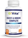 Digest & Immune Complete Probiotics & Prebiotics για γυναίκες & άνδρες, υποστηρίζει Digestive & Gut Υγεία, υποστηρίζει Nutrient-Απορρόφηση & ανοσοποίηση Υγεία (60 κάψουλες μη ΓΤΟ)