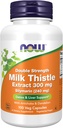 NOW Συμπληρώματα τροφίμων, Silymarin Milk Thistle Extract 300 mg με Artichoke και Dandelion, Διπλή Δύναμη, Υποστηρίζει τη λειτουργία του ήπατος *, 100 κάψουλες Veg