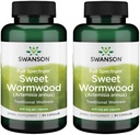 Swanson Sweet Wormwood - Μπορεί να προωθήσει GI Gut Health, Microbial Balance & Digestive Health Support - Βότανο συμπλήρωμα με Artemisinin - (90 κάψουλες, 425mg έκαστο) 2 Συσκευασία