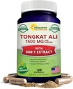aSquared Nutrition Tongkat Ali 1500mg - 120 Κάψουλες - Longjack (Eurycoma Longifolia) Extract Supplement & Long Jack Root Powder Pills - Tongkat Ali για άνδρες και γυναίκες