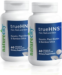 NatureCity True-HNS Hair Nails and Skin Κυνατίνη Κερατίνη και Plant Based Biotin Vitamin Supplement 
