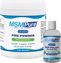 KALA ΥΓΕΙΑ MSMPure MSM Fine Powder 1lb και MSM Gel με οργανική αλόη 8oz Bundle