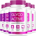 (5 Pack) Glyco Active, Glyco Active Capsules, Glyco Active Advanced Formula, Glyco Active All Natural Formula Pills, Glyco Active Capsulas Reviews, 150 Capsules for 5 Months