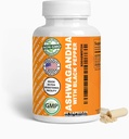 Γενόσημο Organic Ashwagandha & Μαύρο πιπέρι κάψουλες, 1300mg & 10mg, 60 Count, Boost Immunity & Mood Φυσικά