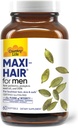 Country Life Maxi-Hair για τους άνδρες - 2000mcg Biotin, Saw Palmetto, Pumpkin Seed Oil, DIM, Κάλιο, Μαγνήσιο, Ασβέστιο & ψευδάργυρος Blend - Υποστηρίζει υγιή μαλλιά, Scarp, δέρμα & νύχια, 60 κάψουλες Vegan