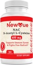 N- Acetyl L- Cysteine (NAC) 600mg, 180 κάψουλες - Μη- ΓΤΟ, Χωρίς γλουτένη