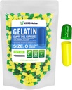 XPRS Nutra Size 0 Empty Capsules - 100 Count Empty Gelatin Capsules - Pills DIY Capsule Filling - Pure Bovine Pill Gel Caps for Do-It-Yourself Supplements (Green/Yellow)