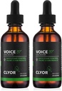 CLYOR Voice37 - Singers Voice Remedy - 2 Pack All Natural Herbal Vocal Booster Formula to Lubricate Soothe and Relieve Hoarseness Dry Ichy Throat - Ενισχύστε το τραγούδι και την ομιλία - 2 oz - VOICE37