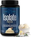 Isolate Premium Whey Protein Powder Keto Isolate και Hydrolysate με Αμινοξέα Συμπεριλαμβανομένης της γλουταμίνης για την ανάπτυξη και την αποκατάσταση των μυών Lean - παγωτό βανίλια (30 σερβιρίσματος)