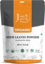 Just Jaivik 100% Βιολογικά φύλλα Neem σε σκόνη - USDA Certified Organic, 227 GMS / 1/2 LB Pound / 08 Oz - Azadirachta Indica - Προώθηση υγιεινών μαλλιών και καθαρό δέρμα (ένα βιολογικό πιστοποιημένο βότανα USDA)