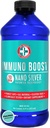 Να είστε έξυπνοι ετοιμαστείτε Nano Silver Immuno Boost - 16 oz - ημερήσιο συμπλήρωμα ανοσοποίησης για την οικογένεια - Χωρίς γλουτένη, χορτοφαγικά - Made in USA