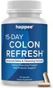 Happee Colon Cleanser & Detox για την υποστήριξη απώλειας βάρους - 15 ημέρα Colon Cleanse Χάπια & Gut Υποστήριξη για τα προβιοτικά Άνδρες - Γρήγορο φυσικό λάξευση ανακούφιση δυσκοιλιότητα