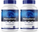 (2 Pack) Χάπια Memoforce, Συμπλήρωμα Δύναμης Memo, Γνωστική Υγεία Memoforce, Κάψουλες μνήμης MemoForce, Δύναμη Memo Advanced Formula, Υποστήριξη εγκεφάλου MemoForce, Δισκία Focus Memo Force, (120 Caps)