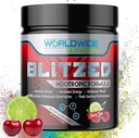 Παγκόσμια Διατροφή Blitzed Nootropic Formula - All Natural Energy Drink Mix Powder - Συμπληρώματα εγκεφάλου για τη μνήμη και την εστίαση - Ενισχυμένη εστίαση και την ενέργεια συμπλήρωμα - Cherry Lime Flavor - 30 Υπηρεσίες