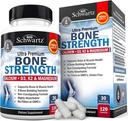 BioSchwartz Bone Strength Supplement - Gentle Non-Costipating Bone Health Supplement for Women & Men with 9-in-1 Complex with Calcium Magnesium Zinc D3 K2 & More - 3ο Party Tested - 1 Μήνα