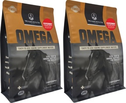 Omega Wafers - Superior Horse/Equine Skin, Coat, and Immune support Supplement - Ωμέγα 3, 6, 9, και Βιοτίνη (Peppermint, 2 Pack (120 Count Total))