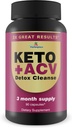 3X Great Results - Keto + ACV Detox Cleanse - 3 Μήνες Προμήθεια - Body Cleanse Detox - Colon Cleanse - Advanced Keto Detox Cleanse Formula with Fiber - Υποστηρίξτε Digetion & Immune Health