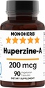 MONOHERB Huperzine-A 200mcg - 90 Veg Capsules