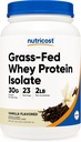 Nutricost Grass-Fed Whey Protein Isolate (Vanilla) 2LBS - Μη ΓΤΟ, Χωρίς γλουτένη, Φυσικές Γεύσεις