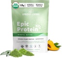 Sprut Living Epic Protein, Πρωτεΐνες & Superfoods με βάση το φυτό σε σκόνη, Mindful Matcha 
