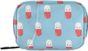 Naanle Cute Pink Pill Box 7 Day Case Bag Travel Organizer with Zipper Portable Weekly Compact Size for Vitamin Supplement Holder A Cartoon Blue 4.6 x 3.14 x 1.88 Inch 0.12 kilograms