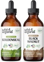 Wild & Organic Goldenseal Tincture 4 fl oz & Black Walnut Tincture 4 fl oz