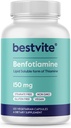 BESTVITE Benfotiamine 150mg (120 κάψουλες χορτοφάγων) Όχι Stearates - Όχι Dioxide σιλικόνης - Vegan - Μη ΓΤΟ - Χωρίς γλουτένη