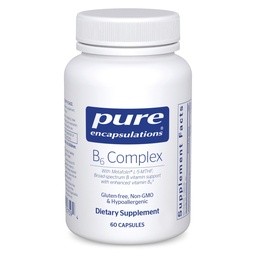 Pure Encapsulations B6 Complex - Υποστηρίζει το νευρικό σύστημα & την υγεία του εγκεφάλου * - Περιλαμβάνει βιταμίνες Β - Περιέχει εμπλουτισμένη βιταμίνη Β6 - Μη ΓΤΟ & Χωρίς γλουτένη - 60 κάψουλες