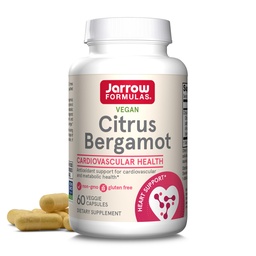 Jarrow Formulas Citrus Bergamot 500 mg - 60 Σερβιέτες (Veggie Caps) - Αντιοξειδωτική Υποστήριξη για Καρδιαγγειακή & Μεταβολική Υγεία - Συμπλήρωμα διατροφής - Χωρίς γλουτένη - Χρήση QH-Absorb