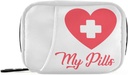 Χάπια Organizer Cross Red Heart Pill Box 7 Day Pill Τσάντα Τσάντα Travel Pill τσάντα Organizer με Zipper Φορητή Εβδομαδιαία περίπτωση Συμπαγές μέγεθος για τον κάτοχο συμπλήρωμα βιταμίνης