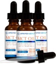 Εγκεκριμένο Science® MCT Oil - Pure Medium-Chain Trigeride (MCT) Oil που προέρχεται από καρύδες με καπρυλικό οξύ (C8) και καπρικό οξύ (C10) - Vegan, 60 ml - Συσκευασία των 3