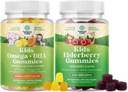 Bundle of Kids DHA Omega 3 Gummies - Fatty Acids Omega 3 6 9 for Brain Immune Strength & Vision - Nutritional DHA and Sambucus Elderberry Gummies for Kids Health - Zinc & Vitamin C for Immune Support