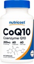 Nutricost CoQ10 200mg, 60 κάψουλες χορτοφάγων, 60 εξυπηρετήσεις - Υψηλή απορρόφηση, χορτοφάγοι, μη ΓΤΟ, συνένζυμο Q10