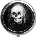 Κουτί χαπιών θήκη χαπιών Trinket Stash Box Arsenic Vintage Style Ιατρική περίπτωση οργανωτή χαπιών βιταμίνης (Skull)