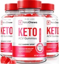 rize labs (Pack of 3 Keto Chews ACV Gummies for Advanced Weight Loss 525 mg, Premium Keto+ACV Supplement, All Natural Apple Cider Vinegar, Official Keto Plus ACV Reviews (180 Gummies)