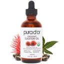 PURA D'OR 4 Oz OGANIC Castor Oil - 100% καθαρό USDA Certified Cold Pressed, Hexane Free Eyelash & Eyebrow Serum - Για Fuller, Thicker Lashes & Brows - Δέρμα & Μαλλιά