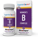 Superior Source Women?s B Complex - Energy Support Supplement for Women - Multivitamin with Vitamin B12, Vitamin B3 & More - B Vitamin Supplement Aids Heart Health - 60 Sublingual Dissolving Tablets