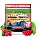 Acli-Mate Mountain Sport Drink Mix - High Altitude Acclimatization Electrolytes Powder - Energy Powder Mix - Recovery Hydration Drink for Running, Hiking, Cycling, Travel & More (1 Tub, CranRaspberry)