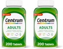 Centrum Adult Multivitamin / Multimineral Συμπλήρωμα με Αντιοξειδωτικά, Ψευδάργυρος, Βιταμίνη D3 και Β Βιταμίνες, Χωρίς Γλουτένη, Μη ΓΤΟ Συστατικά - 200 Count (Pack of 2)