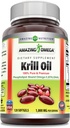 Amazing Omega Krill Oil με Omega 3s EPA, DHA, Φωσφολιπίδια και Ασταξανθίνη 1000 Mg ανά υπηρεσία 120 softgels συμπλήρωμα 